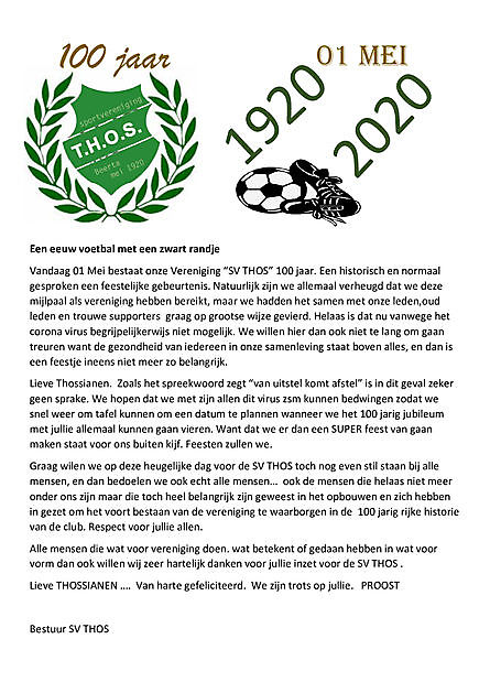 Een eeuw voetbal - Sportvereniging THOS Beerta